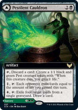 0327 Pestilent Cauldron (Extended Art) R Strixhaven: School of Mages