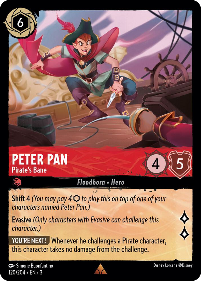 0120 Peter Pan - Pirate's Bane Rare Into the Inklands