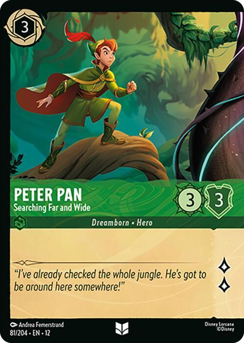 0081 Peter Pan - Searching Far and Wide (Foil) Uncommon Wilds Unknown