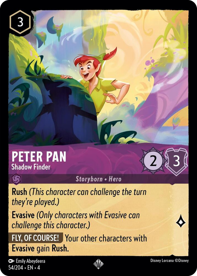 0054 Peter Pan - Shadow Finder Super Rare Ursula's Return