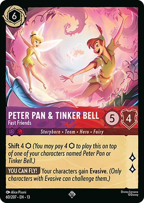 0060 Peter Pan & Tinker Bell - Fast Friends Super Rare Attack of the Vine!