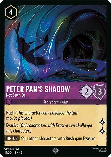 0042 Peter Pan's Shadow - Not Sewn On Super Rare Fabled