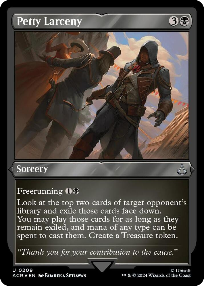 0209 Petty Larceny (Foil Etched) U Universes Beyond: Assassin's Creed