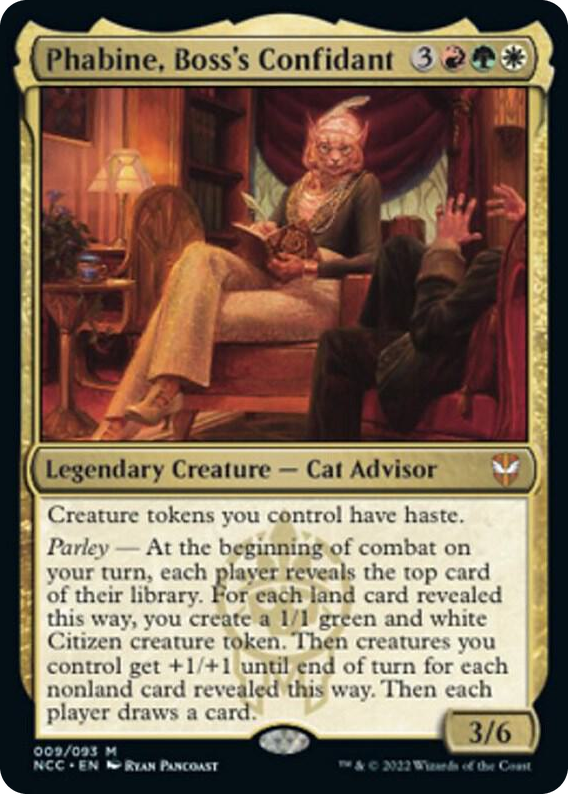 Phabine, Boss's Confidant #9 M - Commander: Streets of New Capenna Pokemon card