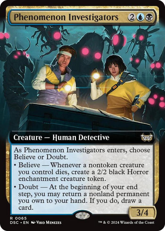 Phenomenon Investigators (Extended Art) #65 R - Commander: Duskmourn: House of Horror Pokemon card