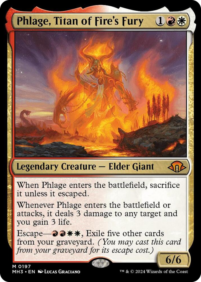 Phlage, Titan of Fire's Fury #197 M - Modern Horizons 3 Pokemon card