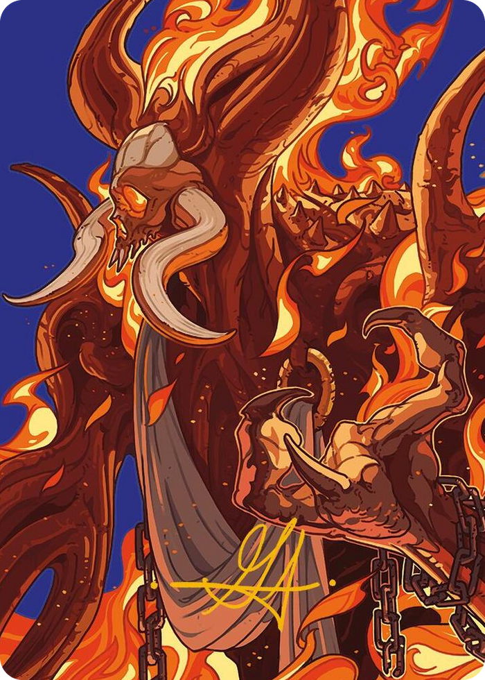 Phlage, Titan of Fire's Fury Art Card (Gold-Stamped Signature) #50 S - Art Series: Modern Horizons 3 Pokemon card