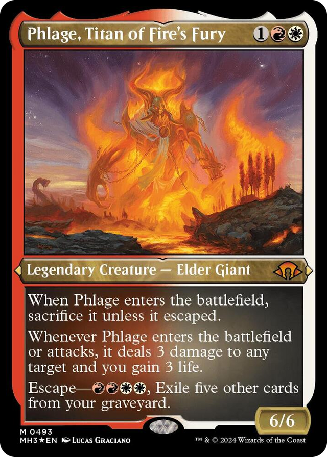 0493 Phlage, Titan of Fire's Fury (Foil Etched) M Modern Horizons 3
