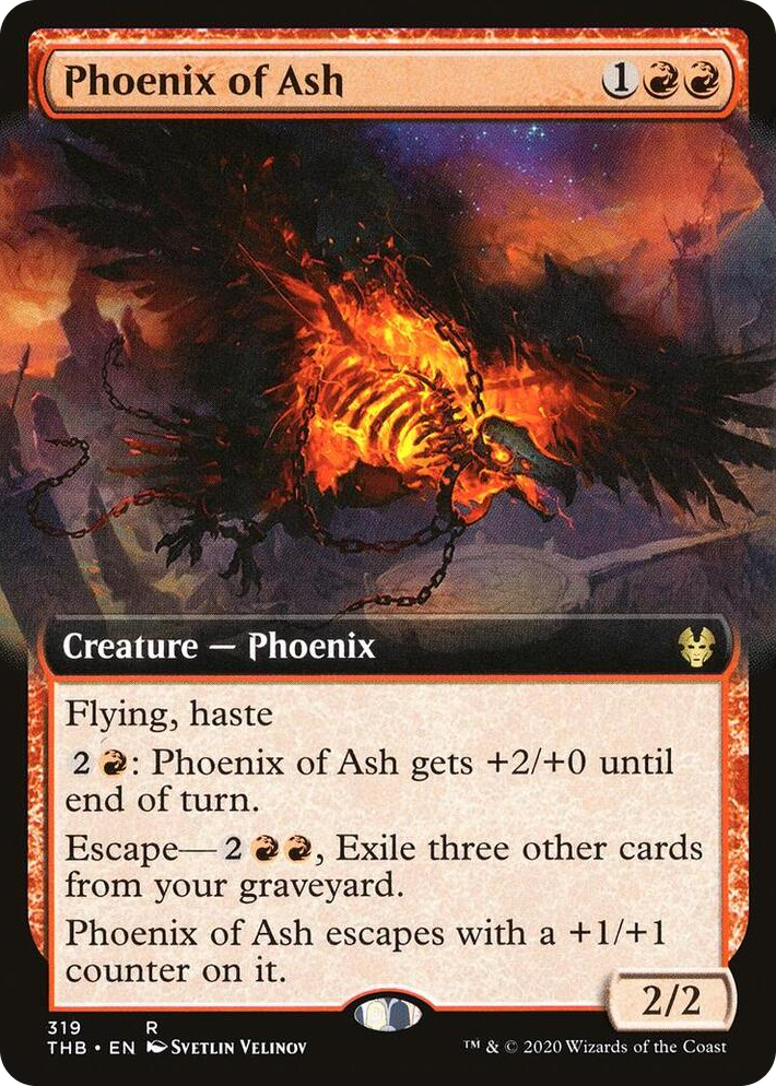 0319 Phoenix of Ash (Extended Art) R Theros Beyond Death