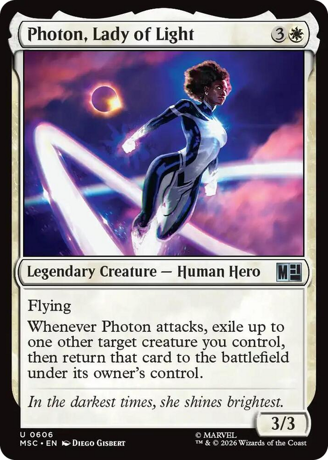 0606 Photon, Lady of Light U Commander: Marvel Super Heroes