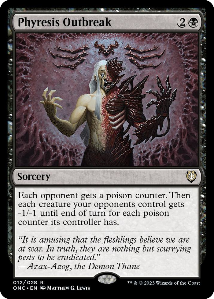 Phyresis Outbreak #12 R - Commander: Phyrexia: All Will Be One Pokemon card