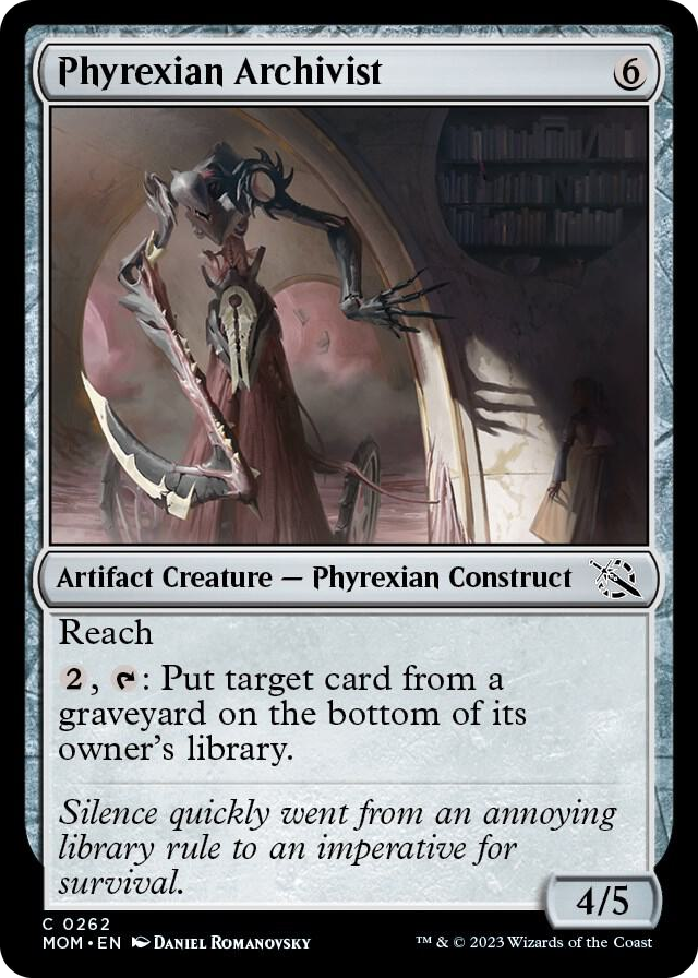 Phyrexian Archivist #262 C - March of the Machine Pokemon card