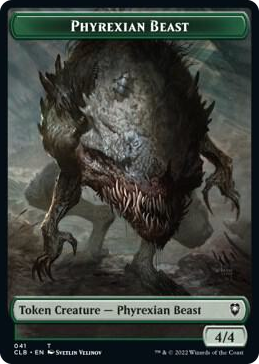 0041 Phyrexian Beast // Wurm Double-Sided Token T Commander Legends: Battle for Baldur's Gate