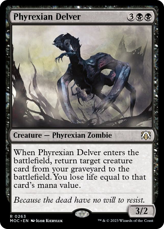 Phyrexian Delver #263 R - Commander: March of the Machine Pokemon card