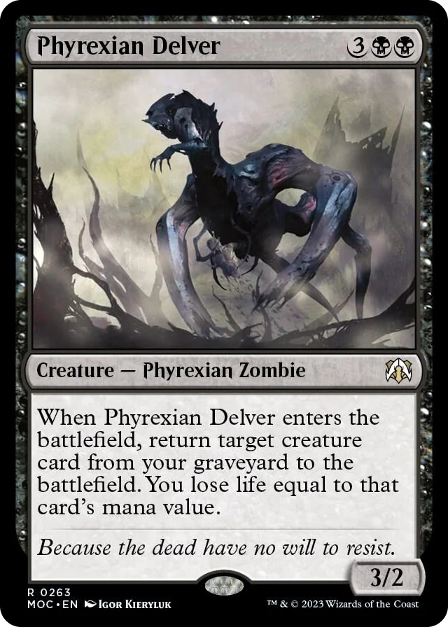 0263 Phyrexian Delver R Commander: March of the Machine