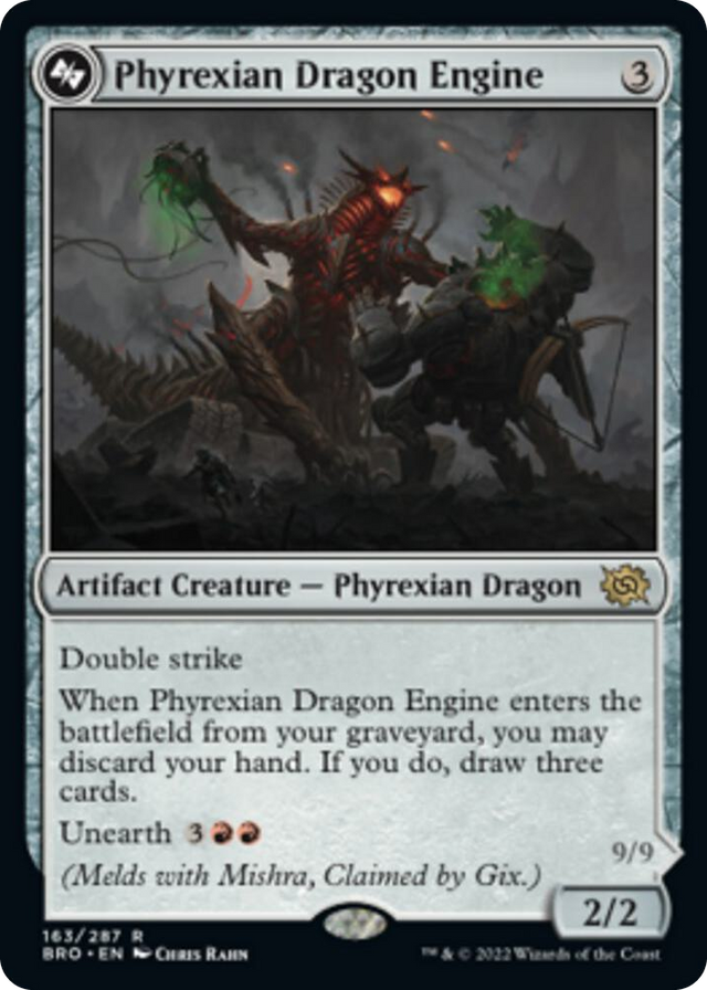 0163 Phyrexian Dragon Engine R The Brothers' War