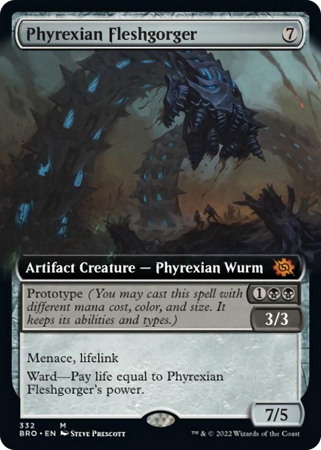 0332 Phyrexian Fleshgorger (Extended Art) M The Brothers' War