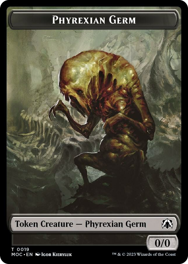 0019 Phyrexian Germ // Myr Double-Sided Token T Commander: March of the Machine
