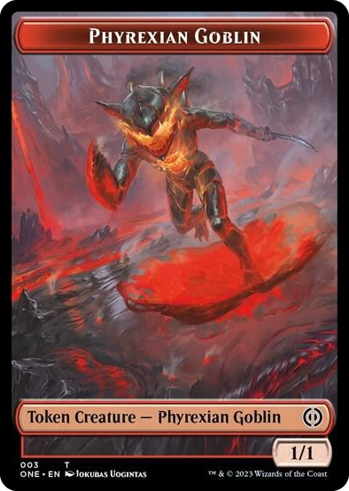 Phyrexian Goblin // Phyrexian Beast Double-Sided Token #3 T - Phyrexia: All Will Be One Pokemon card