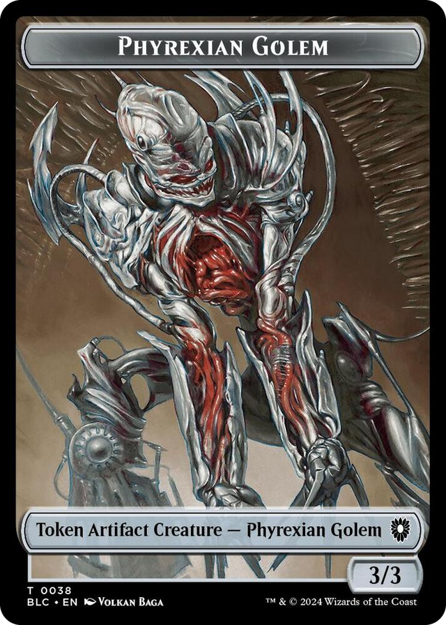 0038 Phyrexian Golem // Faerie Double-Sided Token T Commander: Bloomburrow
