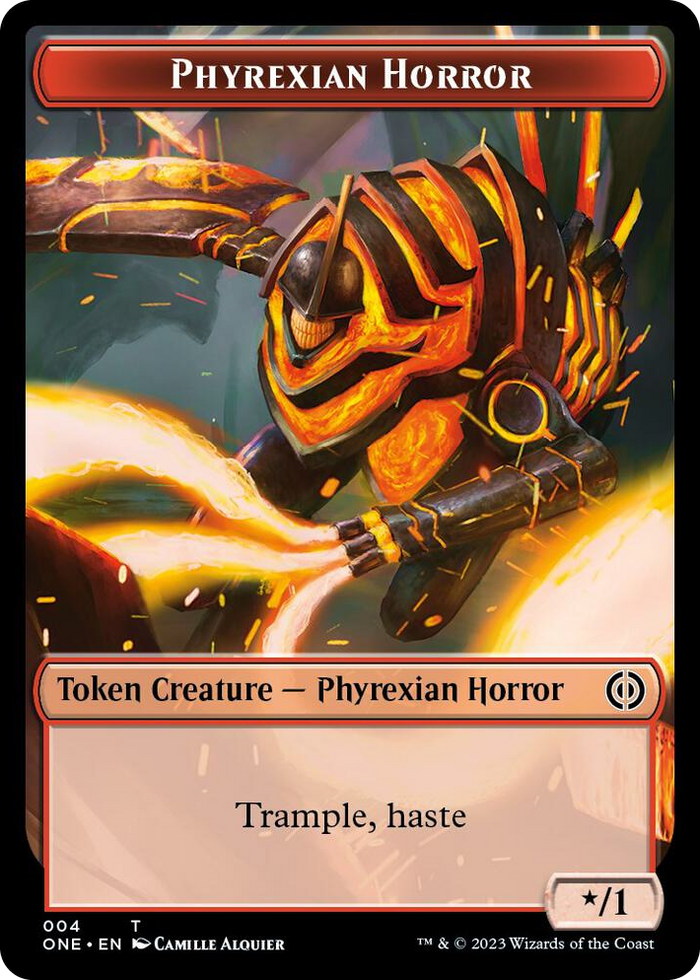 Phyrexian Horror Token (004) #4 T - Phyrexia: All Will Be One Pokemon card