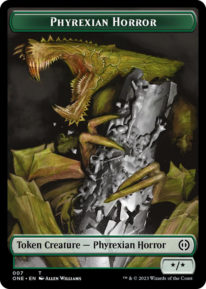 Phyrexian Horror Token (007) #7 T - Phyrexia: All Will Be One Pokemon card