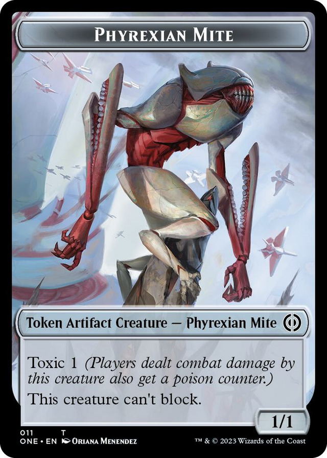 0011 Phyrexian Mite // Phyrexian Insect Double-Sided Token T Commander: Phyrexia: All Will Be One