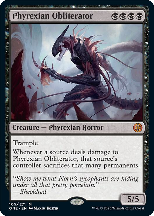 Phyrexian Obliterator #105 M - Phyrexia: All Will Be One Pokemon card