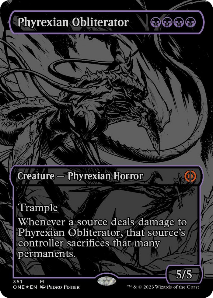 Phyrexian Obliterator (Oil Slick Raised Foil) #351 M - Phyrexia: All Will Be One Pokemon card