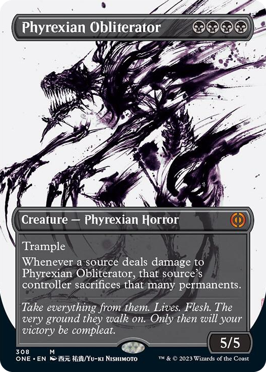 Phyrexian Obliterator (Showcase) #308 M - Phyrexia: All Will Be One Pokemon card