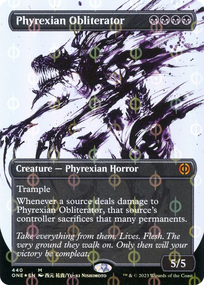 Phyrexian Obliterator (Showcase) (Step-and-Compleat Foil) #440 M - Phyrexia: All Will Be One Pokemon card