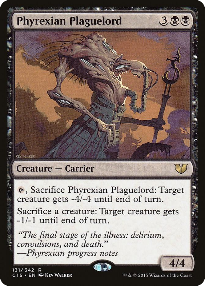 Phyrexian Plaguelord #131 R - Commander 2015 Pokemon card
