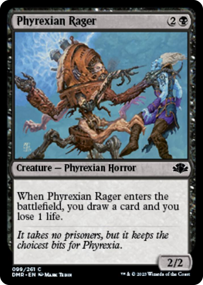 Phyrexian Rager #99 C - Dominaria Remastered Pokemon card