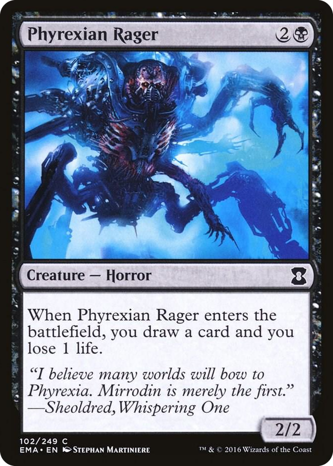 Phyrexian Rager #102 C - Eternal Masters Pokemon card