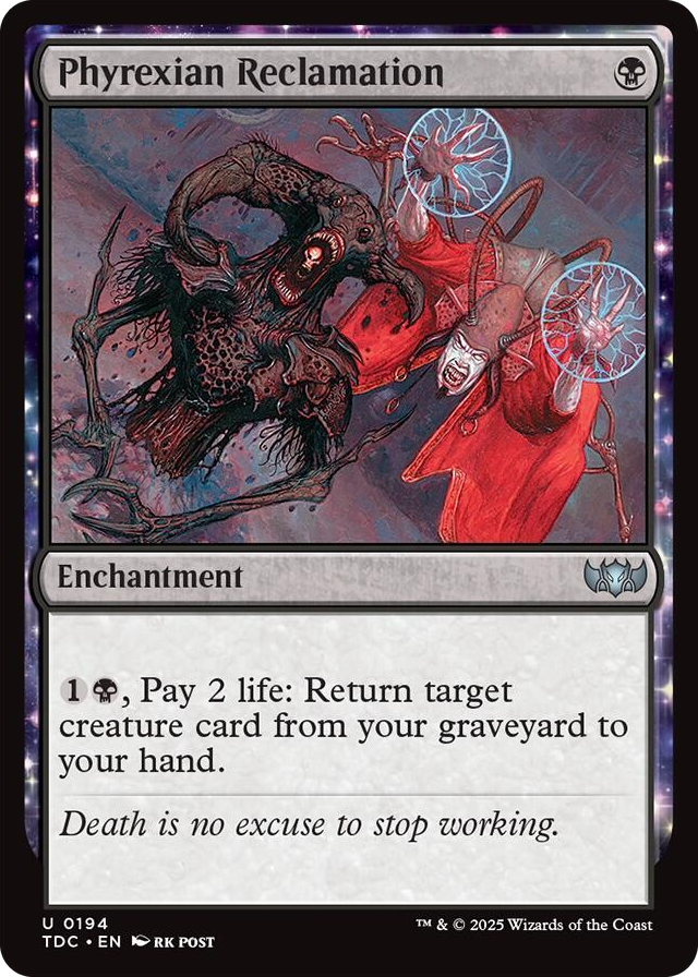 0194 Phyrexian Reclamation U Commander: Tarkir: Dragonstorm