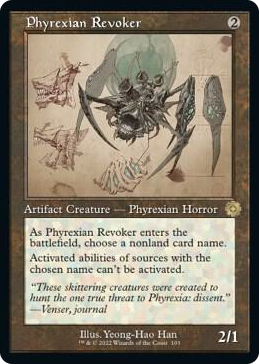 0103 Phyrexian Revoker (Schematic) R The Brothers' War: Retro Frame Artifacts