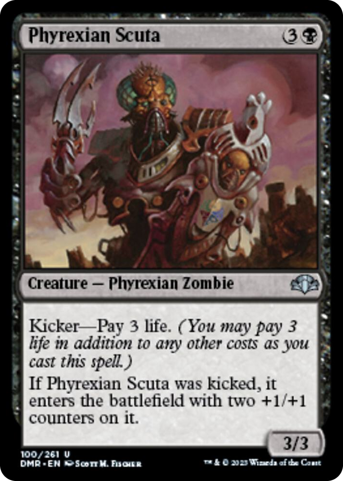 Phyrexian Scuta #100 U - Dominaria Remastered Pokemon card