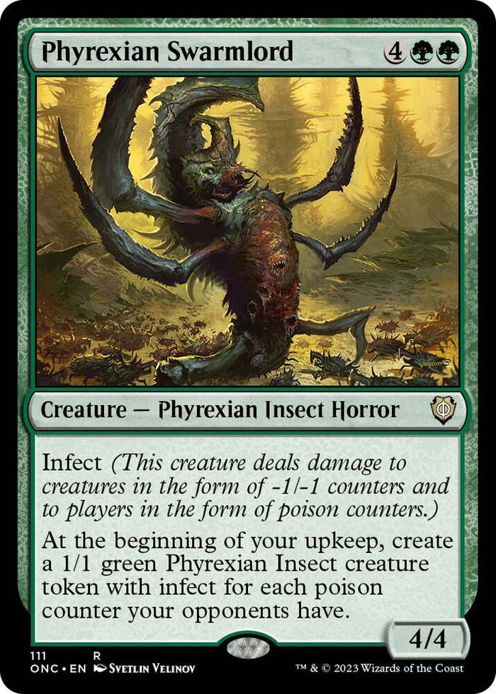 Phyrexian Swarmlord #111 R - Commander: Phyrexia: All Will Be One Pokemon card