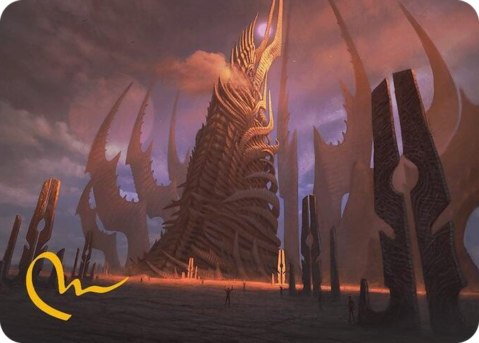 Phyrexian Tower Art Card (Gold-Stamped Signature) #23 S - Art Series: Modern Horizons 3 Pokemon card
