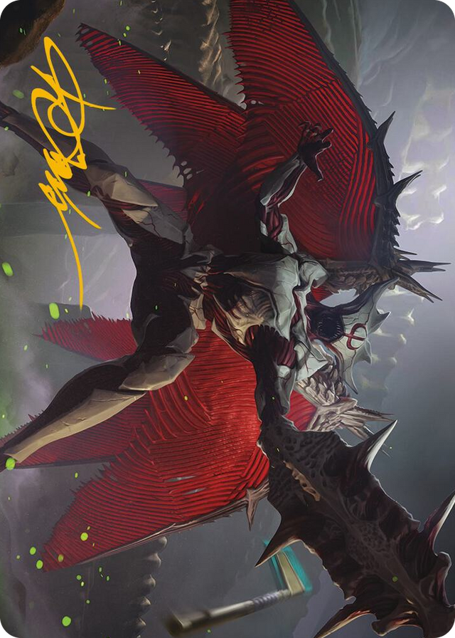 0007 Phyrexian Vindicator Art Card (7/81) (Gold-Stamped Signature) S Art Series: Phyrexia: All Will Be One