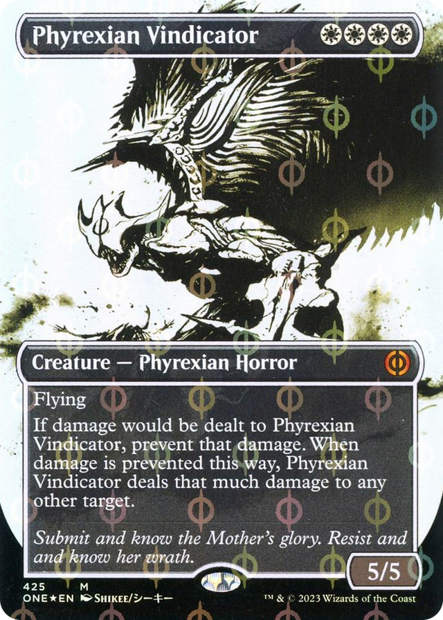 0425 Phyrexian Vindicator (Showcase) (Step-and-Compleat Foil) M Phyrexia: All Will Be One