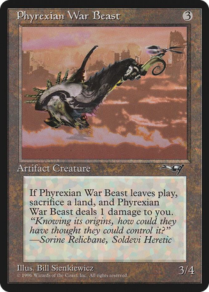 0170 Phyrexian War Beast (Facing Right) C Alliances