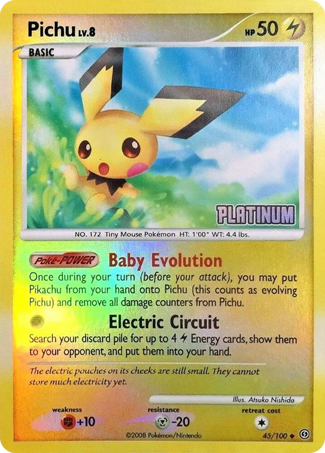 0045 Pichu - 45/106 [Platinum] Promo Burger King Promos