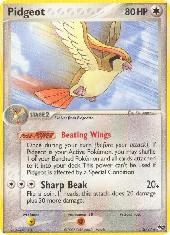 0002 Pidgeot Rare POP Series 2