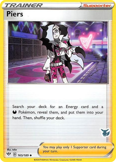 0165 Piers - 165/189 (Eevee Stamped) Promo Battle Academy 2022