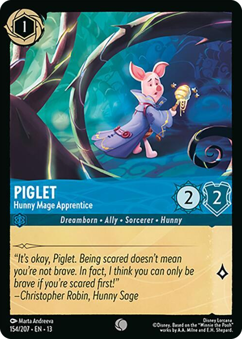 Piglet - Hunny Mage Apprentice #154 Common - Attack of the Vine! Pokemon card