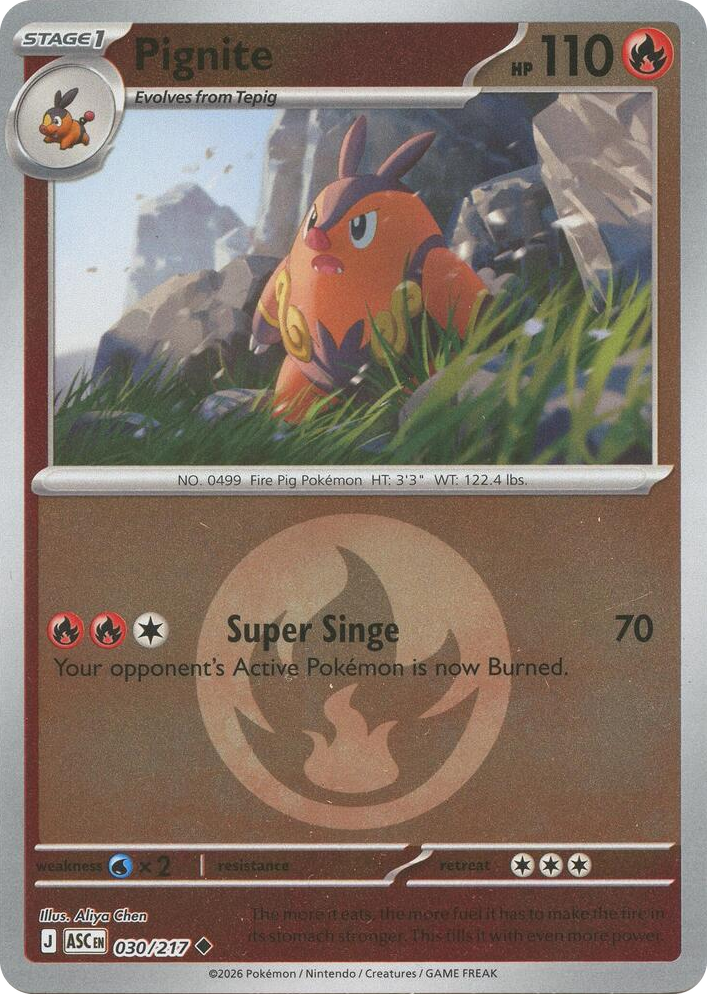 0030 Pignite (Energy Symbol Pattern) Uncommon Ascended Heroes