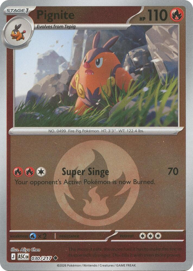 0030 Pignite (Energy Symbol Pattern) Uncommon Ascended Heroes