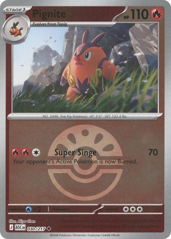 0030 Pignite (Friend Ball) Uncommon Ascended Heroes