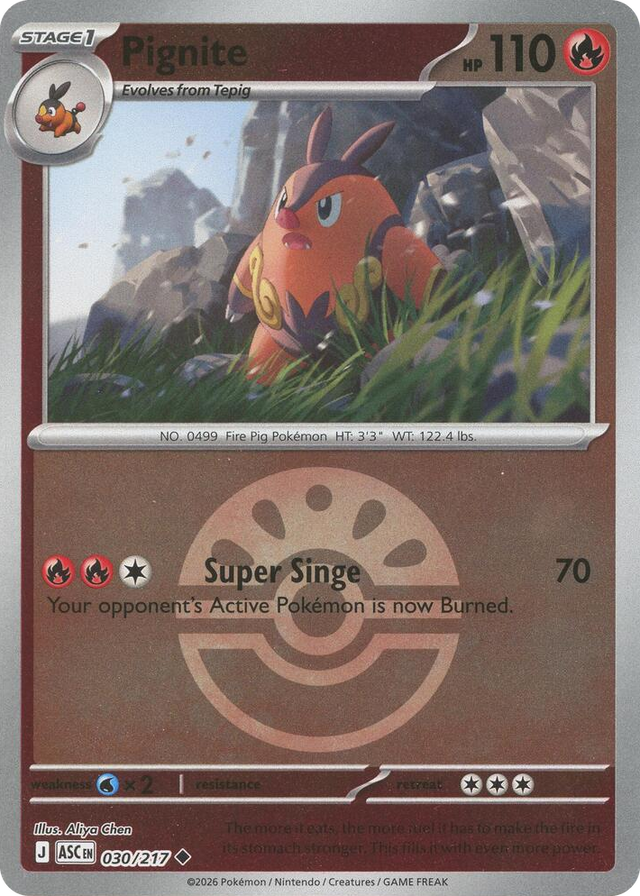 0030 Pignite (Friend Ball) Uncommon Ascended Heroes